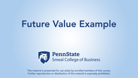 Thumbnail for Future Value Example