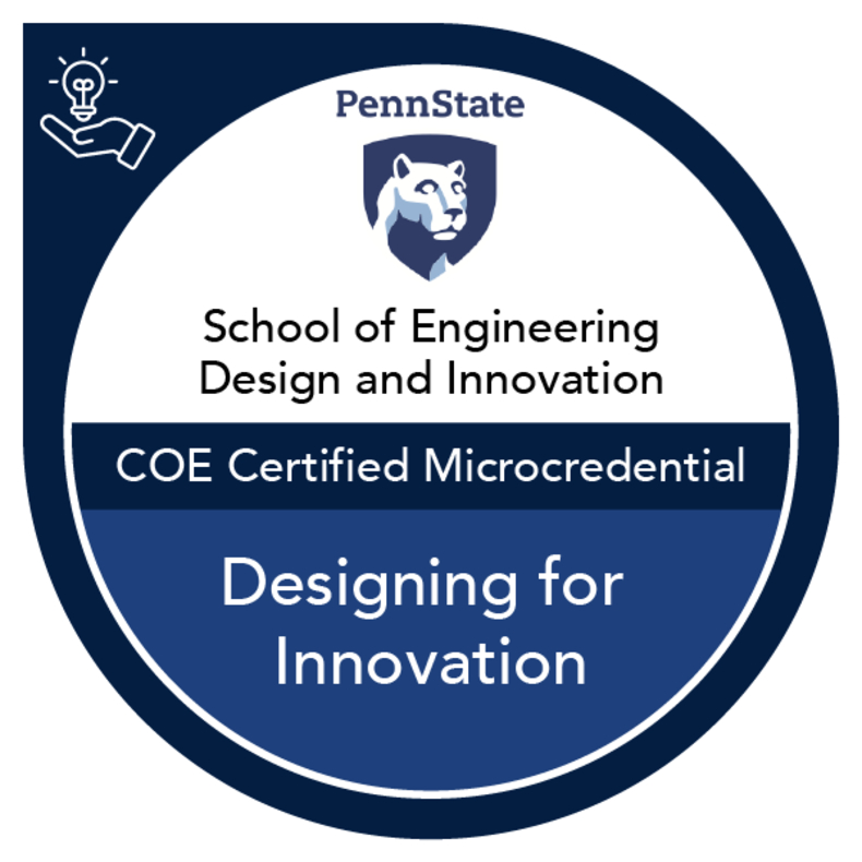 Designing for Innovation badge.