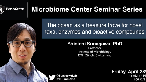 Thumbnail for entry The ocean as a treasure trove for novel taxa, enzymes and bioactive compounds | Shinichi Sunagawa, PhD ETH Zürich