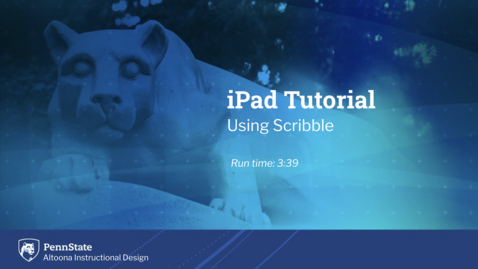 Thumbnail for Using Scribble with Apple Pencil