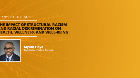 Thumbnail for Dean's Lecture Series: Nature Matters for Black Lives: Disrupting Narratives about Race and Place
