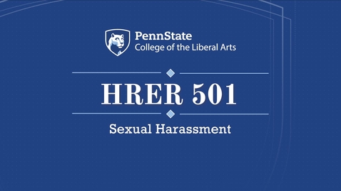 Thumbnail for HRER 501_L06_Sexual Harassment