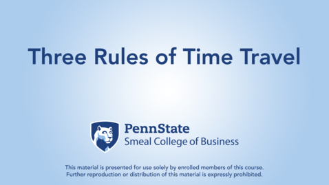 Thumbnail for Three Rules of Time Travel