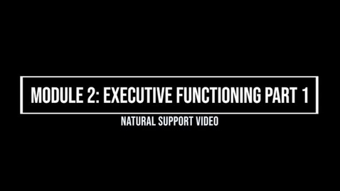 Thumbnail for Module 2: Executive Functioning Part 1 - Natural Supporter