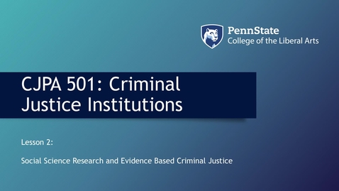 Thumbnail for CJPA501_L02_Lecture
