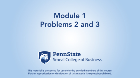 Thumbnail for ACCTG 802 Module 1  Problems 2 and 3