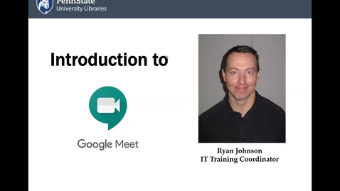 Thumbnail for Introduction to Google Meet