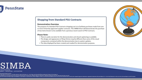 Thumbnail for SIMBA Short: Shopping from Standard PSU Contracts