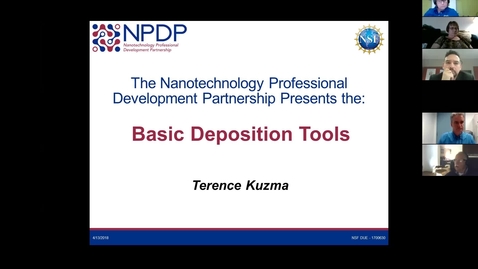 Thumbnail for entry Session 2: Basic Deposition Tools