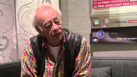 Thumbnail for Interview de Vassilis Alexakis - Prix Goncourt des Lycéens 2012