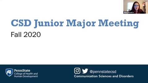 Thumbnail for entry CSD Junior Major Meeting - 9/2/2020