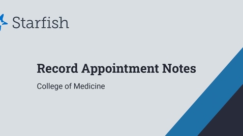 Thumbnail for COM Record Appointment Notes in Starfish