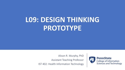 Thumbnail for entry 9.1: Design Thinking Prototype