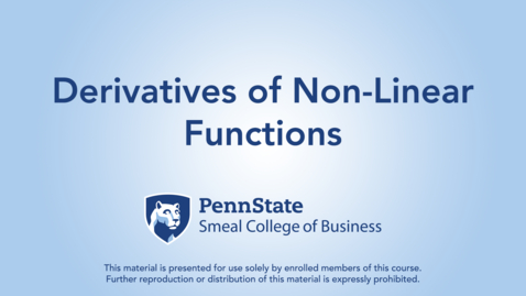 Thumbnail for Derivatives of Non-Linear Functions