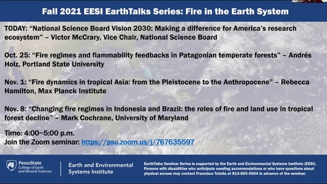 Thumbnail for EarthTalks 2021-10-18: Victor McCrary