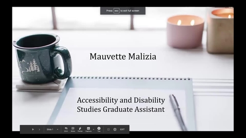 Thumbnail for Mauvette Malizia - Student Employee Showcase Presentation