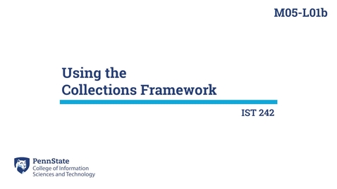 Thumbnail for M05-L01b: Using the Collections Framework