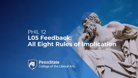 Thumbnail for PHIL 12_L05_L05 Feedback_All Eight Rules of Implication