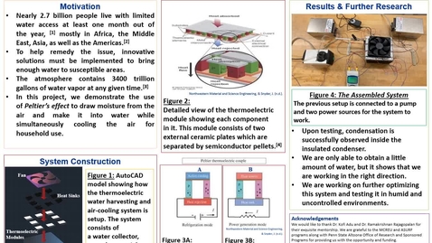 Thumbnail for entry Thermoelectric Water Harvesting and Air-Cooling System