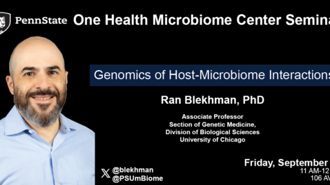 Thumbnail for Genomics of Host-Microbiome Interactions | Ran Blekhman, PhD (University of Chicago)