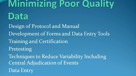 Thumbnail for Lecture 5.3. Data Collection and Quality Control (Part 3) [PHS580]