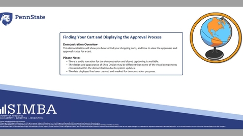 Thumbnail for entry SIMBA Short: Finding Your Cart and Displaying the Approval Process