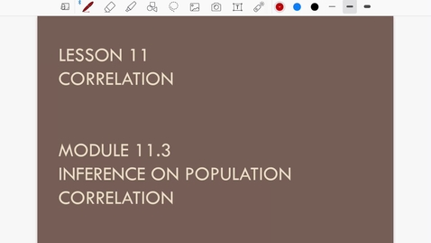 Thumbnail for Module 11.3. Inference on Correlation a