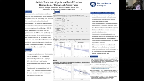 Thumbnail for entry Autistic Traits, Alexithymia, and Facial Emotion Recognition of Human and Anime Faces