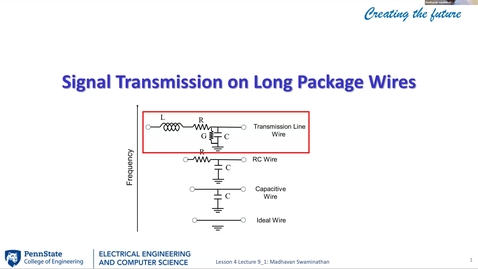 Thumbnail for EE 443 FA25 | Video Lecture 9.1 | Signal Transmission on Long Package Wires