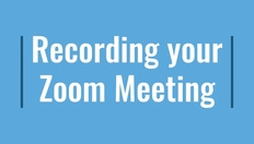 Go to Recording a Zoom Meeting with duration: 2 minutes, 30 seconds