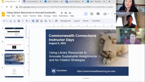 Thumbnail for CCID FA23: Using Library Resources to Innovate Sustainable Assignments and for Citation Strategies