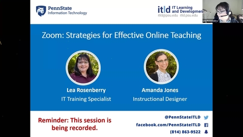 Thumbnail for Zoom: Strategies for Effective Online Teaching