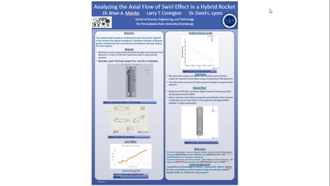 Thumbnail for entry Analyzing the Axial Flow of Swirl Effect in a Hybrid Rocket