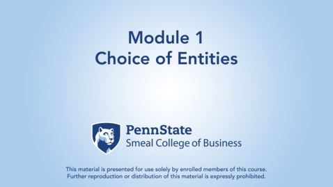 Thumbnail for ACCTG 802 Module 1: Choice of Entities