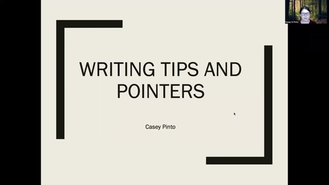 Thumbnail for entry Writing Tips and Pointers - Part 1