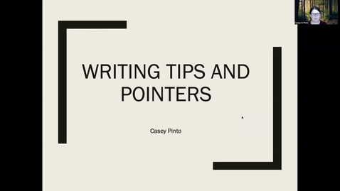 Thumbnail for Writing Tips and Pointers - Part 1