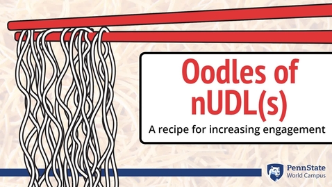 Thumbnail for entry Oodles of nUDLs: A Recipe for Increasing Engagement