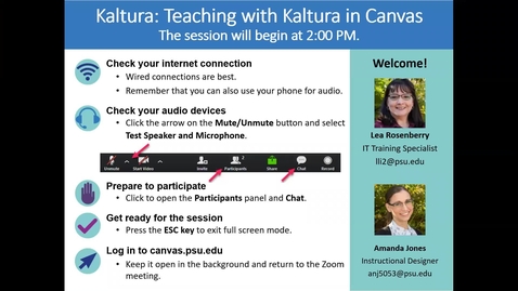 Thumbnail for Kaltura: Teaching with Kaltura in Canvas