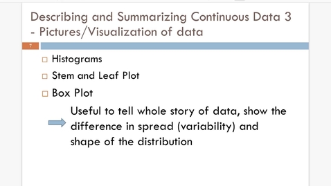 Thumbnail for Lesson 1.6. Visually Describing Continuous Data b