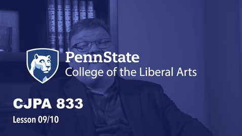 Thumbnail for CJPA833_L09-L10_Lecture