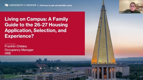 Thumbnail for Living on Campus: A Family Guide to the 26-27 Housing Application, Selection, and Experience
