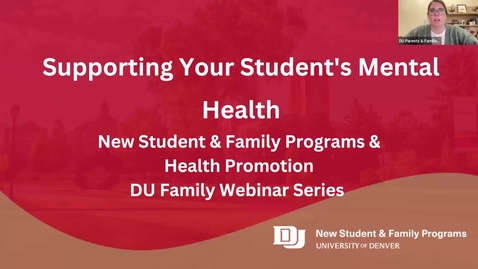 Thumbnail for Supporting your Student's Mental Health 