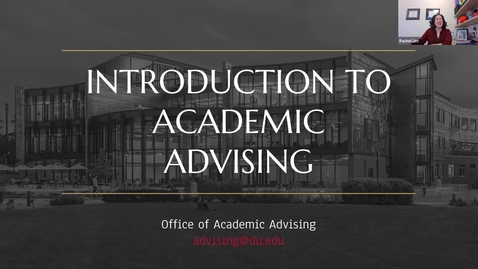 Thumbnail for entry Intro to Academic Advising