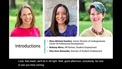 Thumbnail for Family Weekend 2024: Supporting Students in Their Career Journey