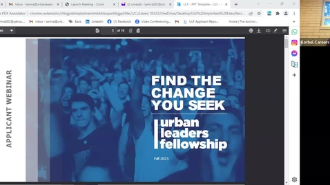 Thumbnail for entry Urban Leaders Fellowship Virtual Info Session