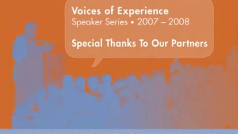 Thumbnail for entry Voices of Experience: Jim Unruh