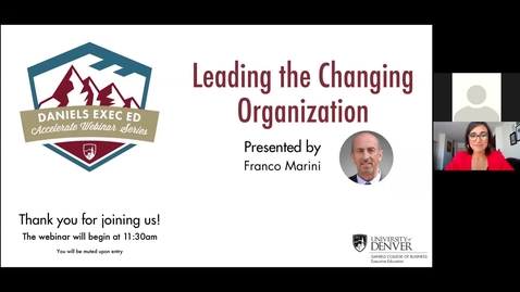 Thumbnail for entry Accelerate Webinar Series: Leading the Changing Organization 