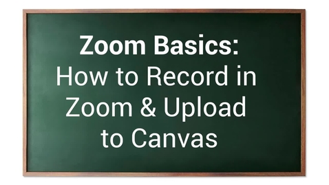 Thumbnail for entry How to Use ZOOM to Record Your Slide Presentation