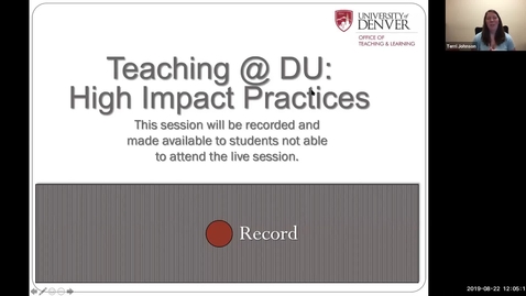 Thumbnail for entry 2019 High Impact Practices New Faculty Webinar