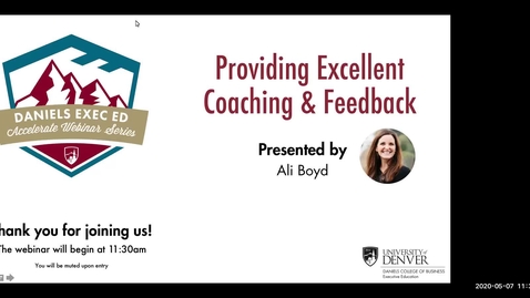 Thumbnail for entry Accelerate Webinar Series: Providing Excellent Coaching &amp; Feedback